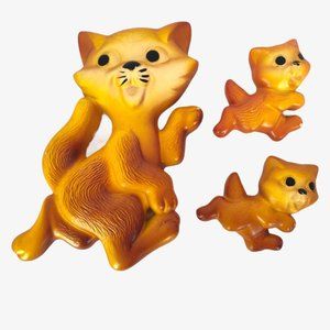 Vintage Miller Studio Chalkware Cat & Kittens Pran